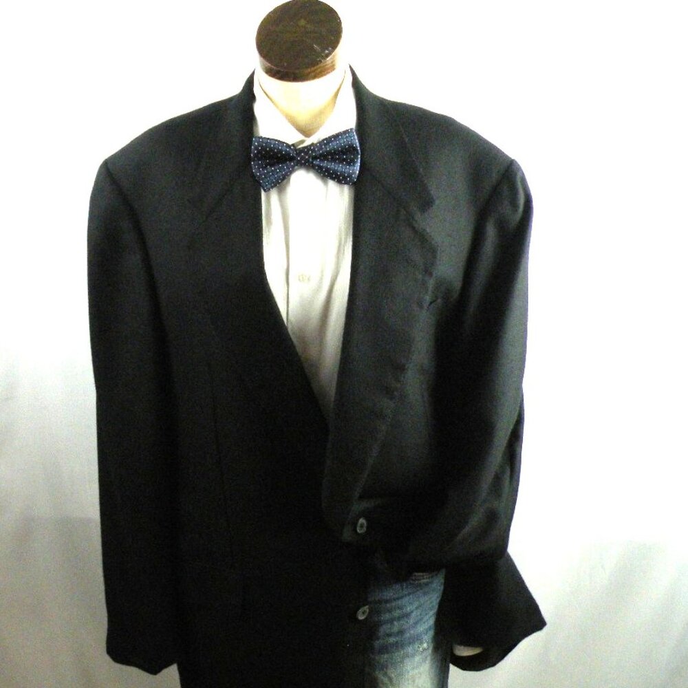 HICKEY FREEMAN Loro Piana 44 Long 100% Cashmere BLAZER sport Coat Jacket Black